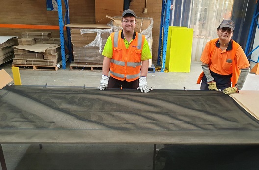 We are delighted to partner with our first major infrastructure customer the North Western Program Alliance, a partnership between the Level Crossing Removal Project, John Holland Group, KBR and Metro Trains Melbourne. The Alliance has just accepted its first delivery of Ability Works’ pre-cut shade cloth for use on roadside barriers set up on level crossing removal projects.