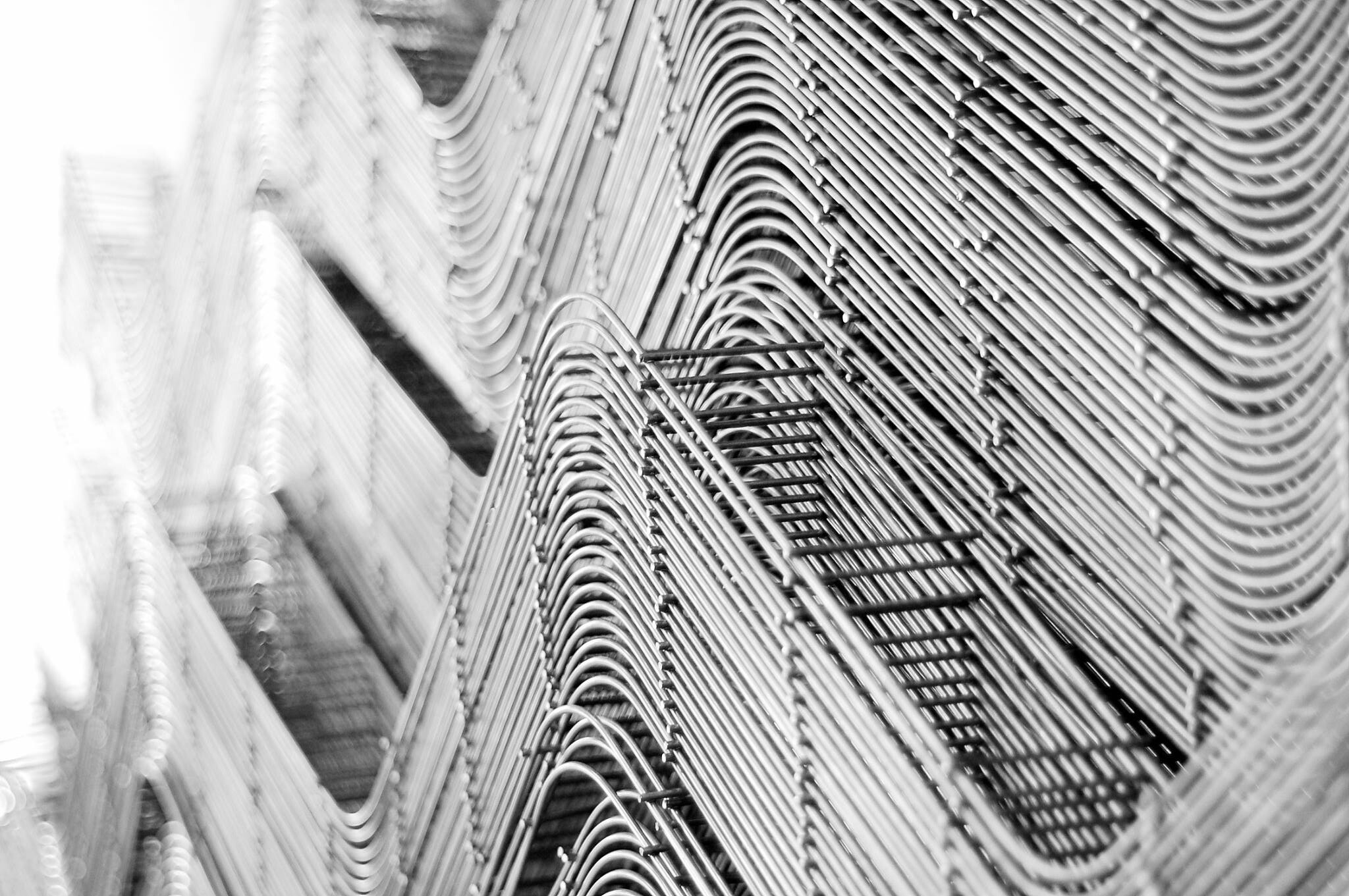 Packed snake mesh, wire packed together